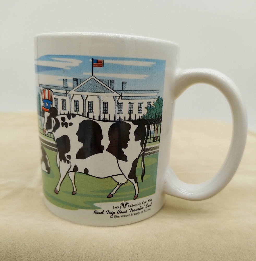 New York City Road Trip Cows Collectible Cow Mug Travelin' East Retro 90s NYC